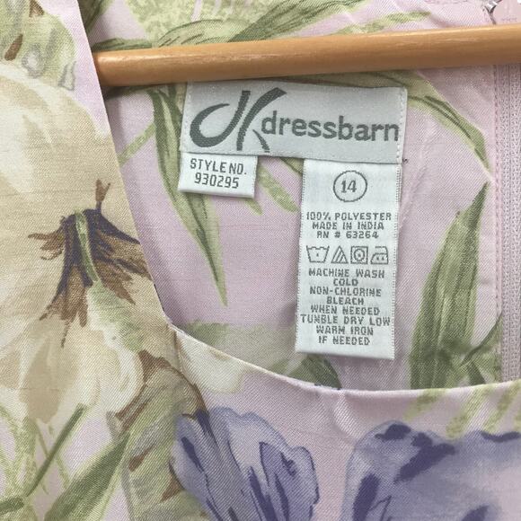 Dressbarn Lavender 2 Piece Set Button Down Shirt & Sleeveless Floral Tank Top 14 - Picture 5 of 8